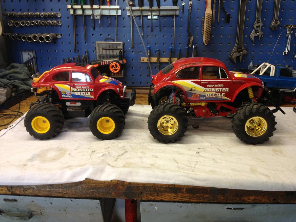 Off-Roader Tamiya Monster Beetle QD Brushless - Monster Beetle QD vs. org. Monster Beetle billede 5