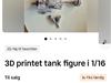 3D tank figure 1/16