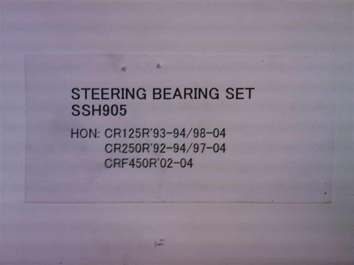 Nye dele til min crosser - Kronrørs lejer. kun ediketten fordi lejerne er sat på :P billede 10