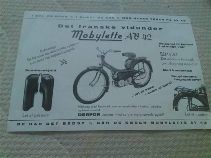 1966 Mobylette AV42 S - Original salgsbrochure (forside) billede 75