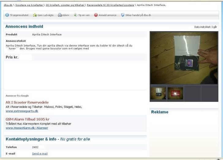 Aprilia ditech interface billede 8