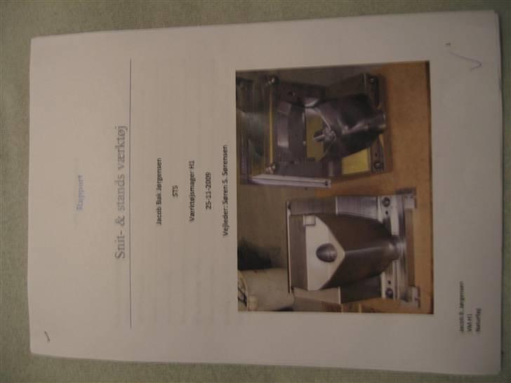 Værktøjsmagere - "H1 forløbet" - Rapporten der gjorde jeg fik 12 i naturfag, eftersom man skulle beregne snitkraften,snitarbejde. billede 13