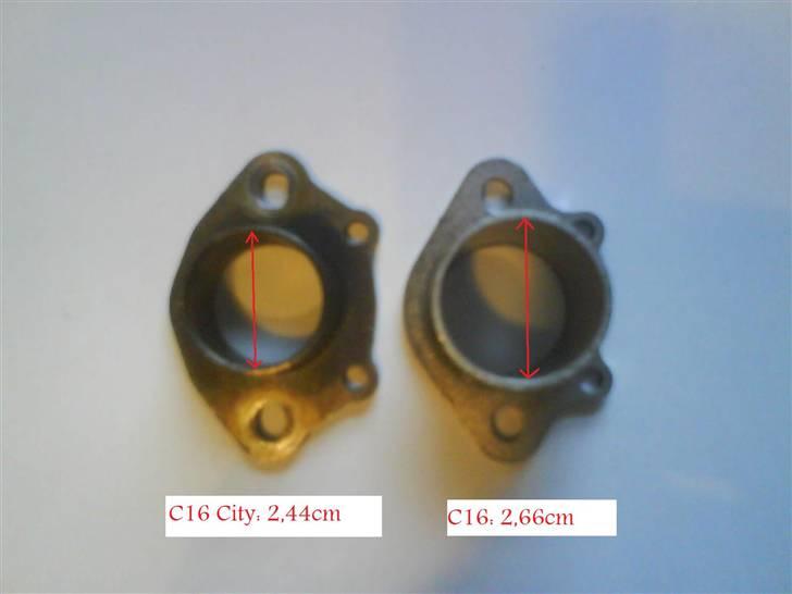 Forskellen på Yasuni C16 og C16 city - Her kan i se forskellen på flancerne.

C16 flancen er præcis 2mm større end C16 city's billede 4