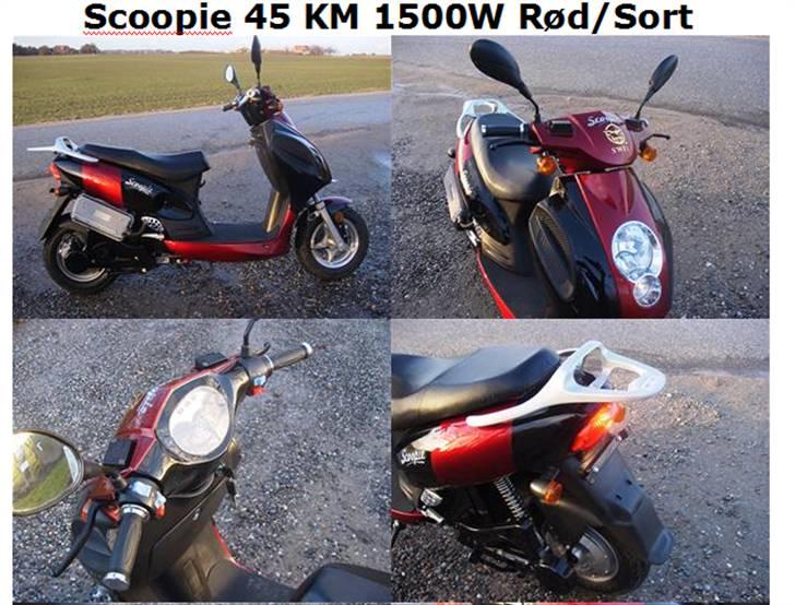 Scoopie 45 KM 1500W Rød/Sort - Max 45km/t elScootere billede 1