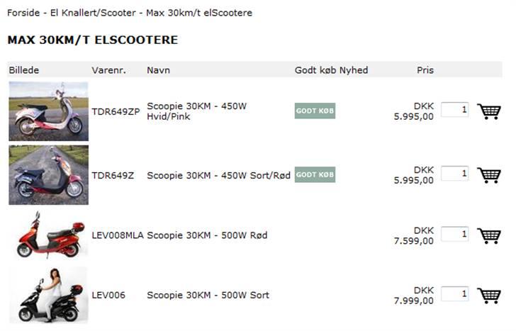 Scoopie 45 KM 1500W Rød/Sort - Max 30km/t elScootere billede 9