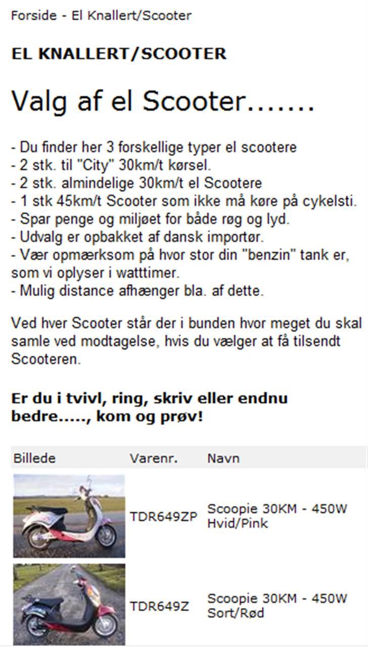 Scoopie 45 KM 1500W Rød/Sort - Diverse scooter - Fotos .:.:.: Patrick :.:.:. : Ø