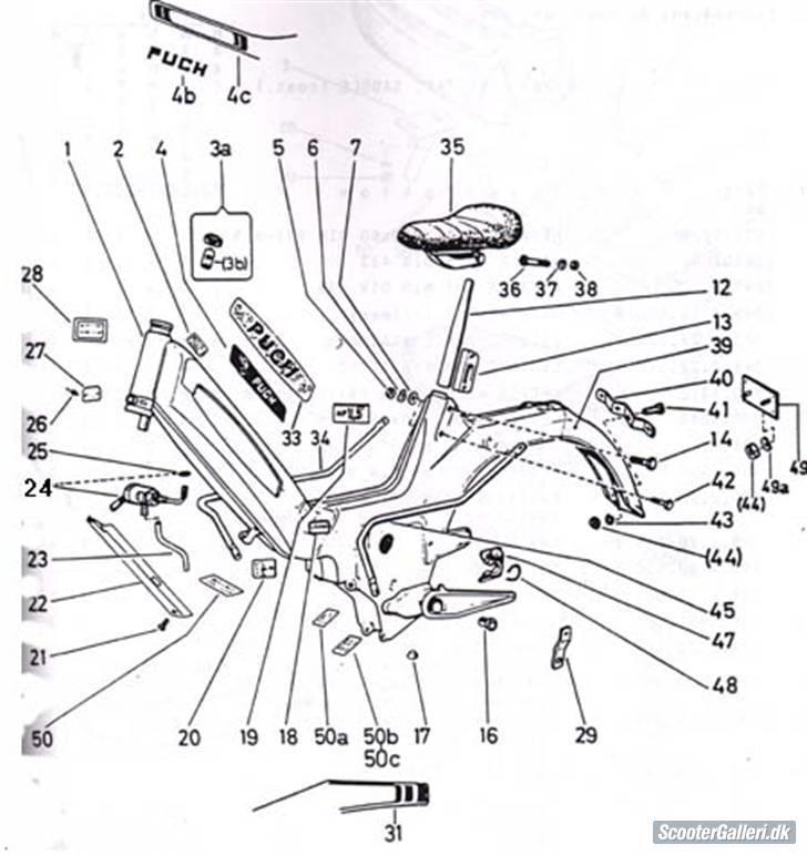 Samlevejledning af motor - Hjælp til samling af puch maxi kl model billede 6