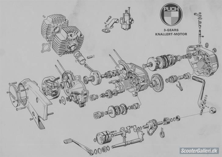 Samlevejledning af motor - Hjælp til samling af 3 gear puch motor billede 11