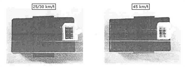 4 takt,-Kymco Agility 50-begrænser - På nogle CDI kan man se forskel på en til en 25/30 km/t scooter og en 45 km/t scooter ved at kigge i bunden af stikket.

Advarsel :


Hvis du kører med ubegrænset CDI og begrænset variator så kommer motoren til at køre med høje omdrejninger og jeg har læst at dette kan fører til motorskade.
Så gør variatoren ubegrænset FØR du gør CDI'en ubegrænset.
Ruller
Jeg er ikke helt sikker på om ruller bruges til at begrænse scootere men det tror jeg nok.
 billede 17