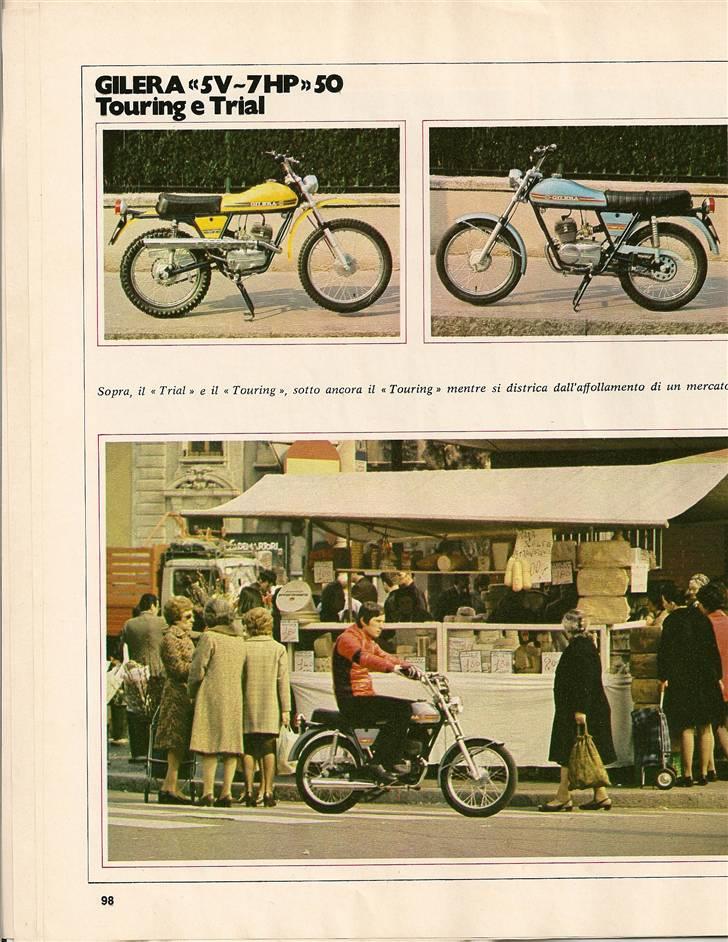 Gilera 50 Trial/Enduro/Touring & Competizione brochurer & test. billede 12