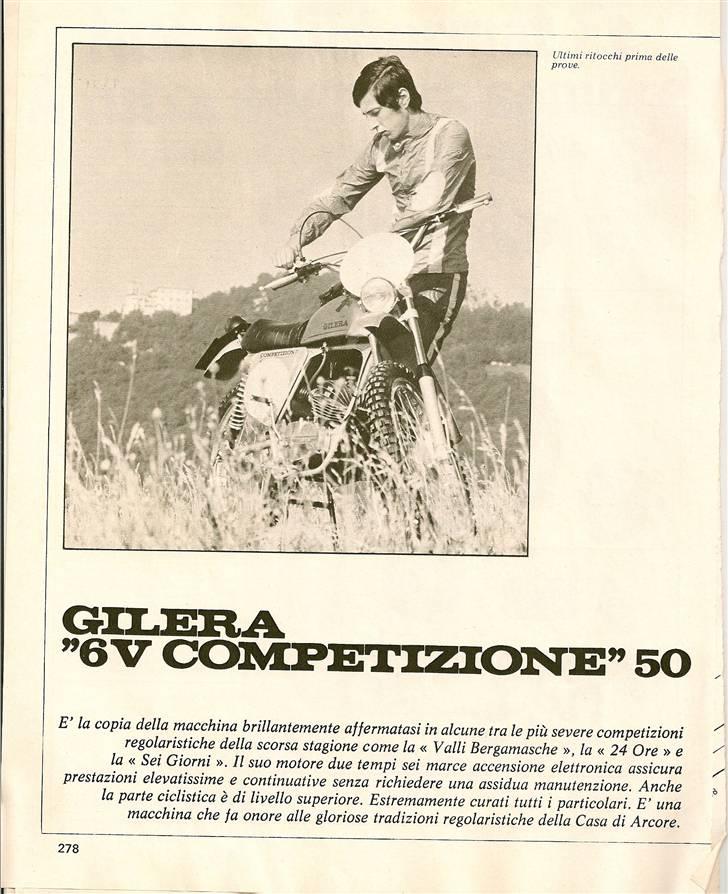 Gilera 50 Trial/Enduro/Touring & Competizione brochurer & test. billede 18