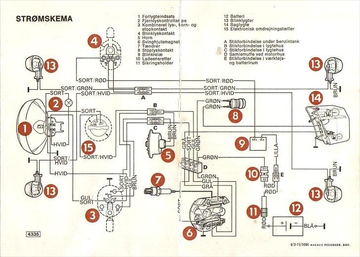 Puch motordiagrammer og årgangstabel - Ledningsdiagram til puch flagskib.... billede 4