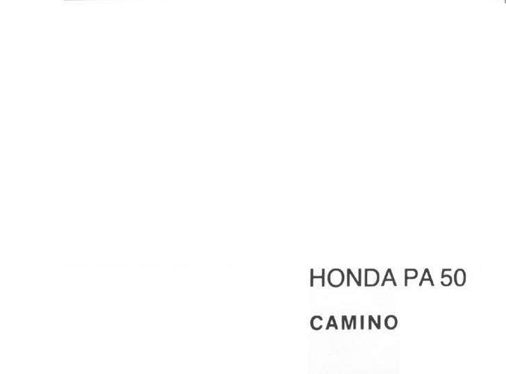 Owners Manual Honda Camino billede 2