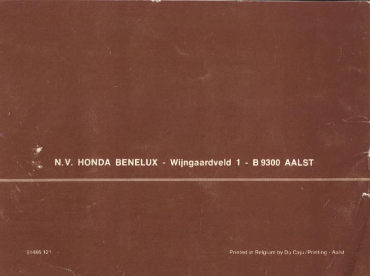 Owners Manual Honda Camino billede 16