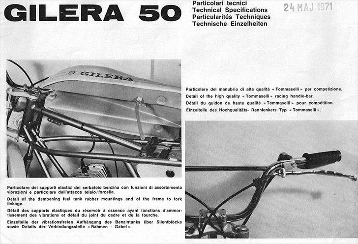 Gilera 50 Trial/Enduro/Touring & Competizione brochurer & test. billede 26