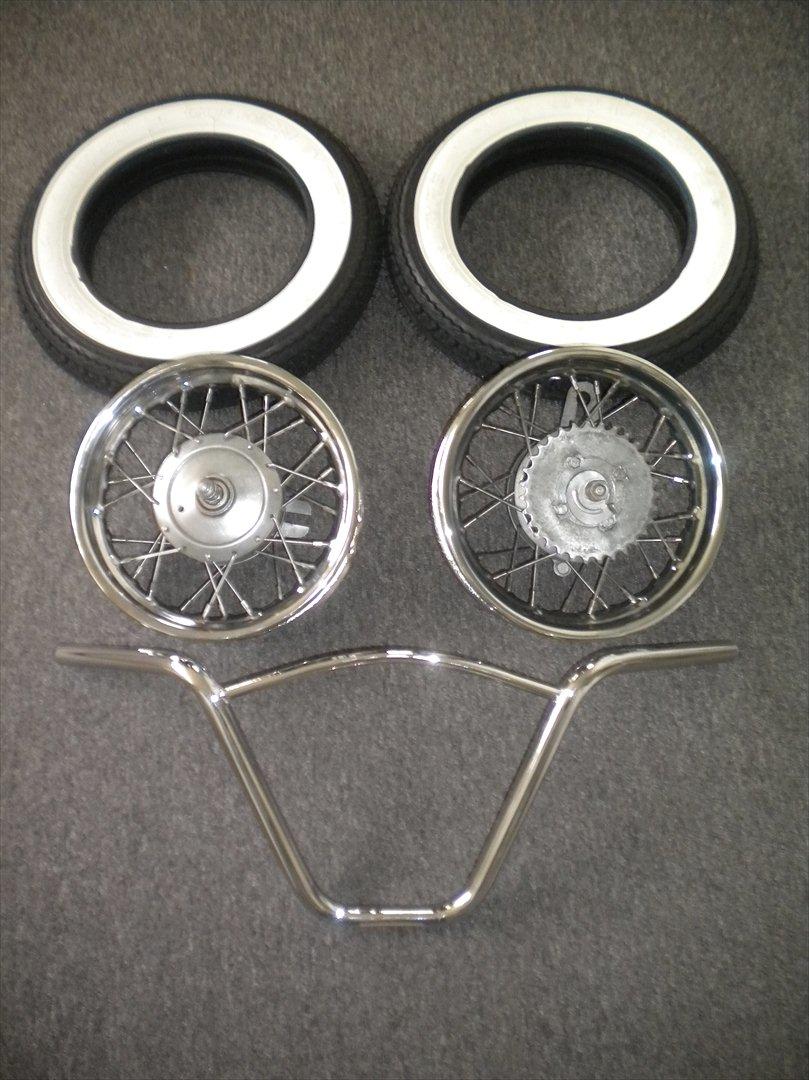 Renovering af Garelli Katia - Ny crome på fælge og styr samt nyindkøbte dæk billede 31