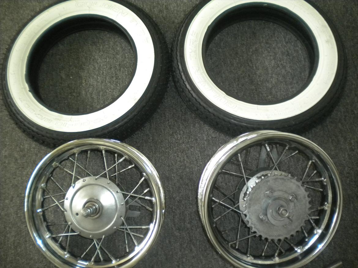 Renovering af Garelli Katia - Ny crome på fælge og styr samt nyindkøbte dæk billede 32