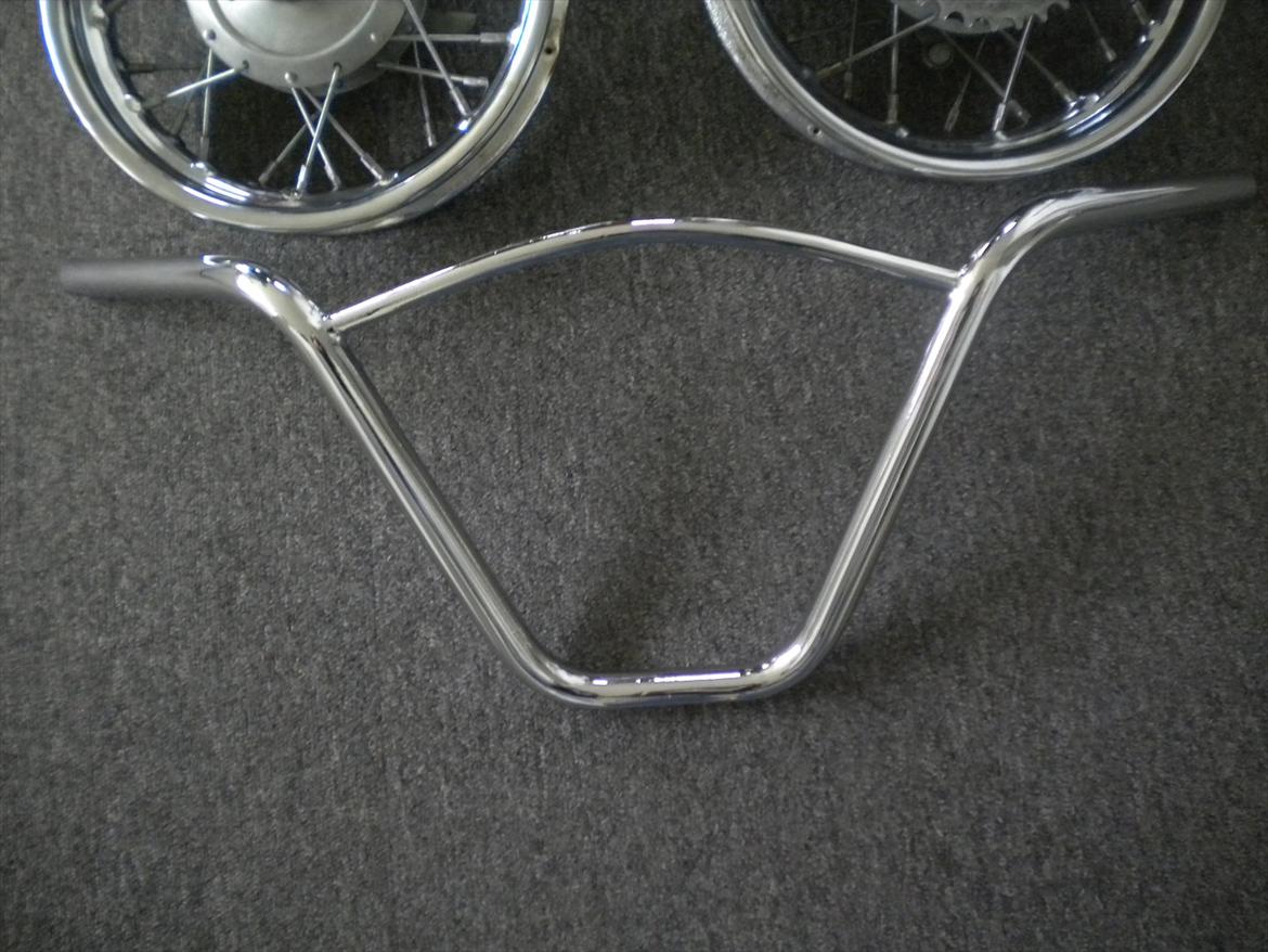 Renovering af Garelli Katia - Ny crome på fælge og styr samt nyindkøbte dæk billede 33