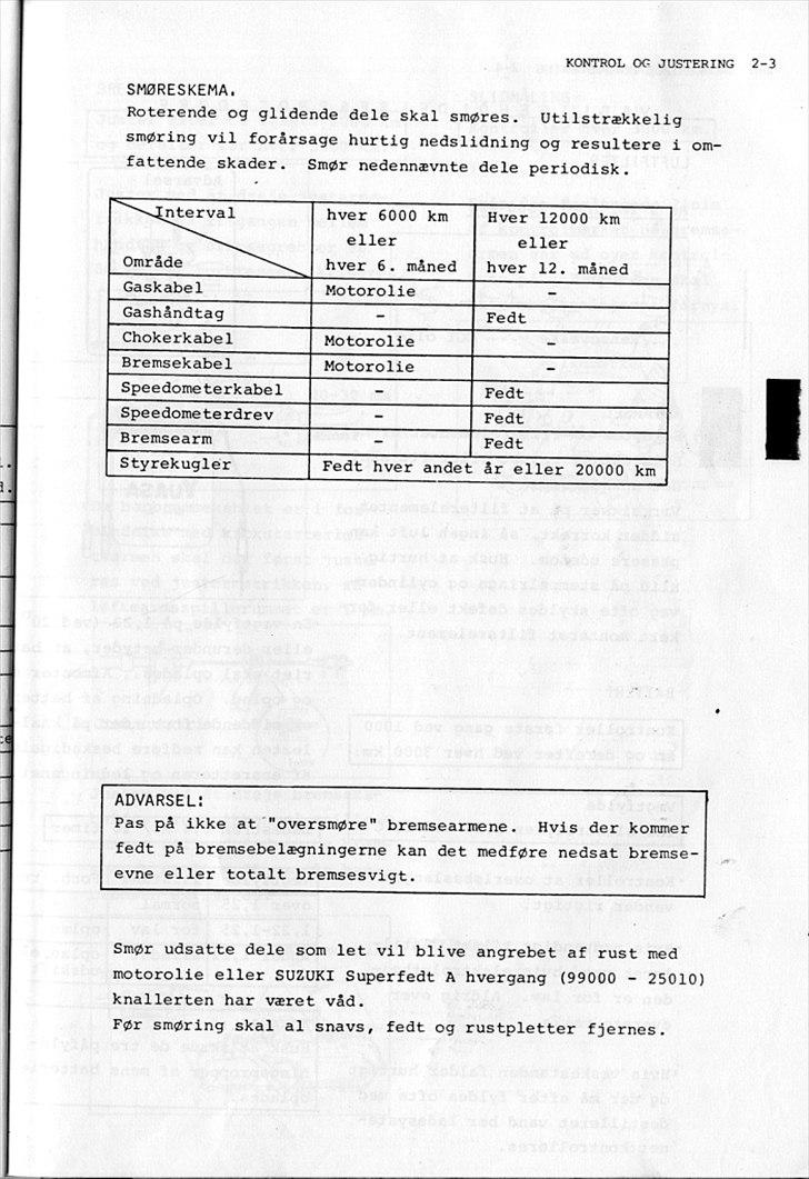 Suzuki FZ50 Service-Manual-DK billede 21