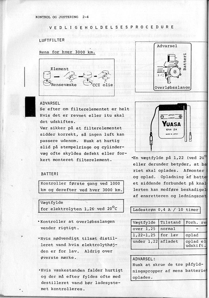 Suzuki FZ50 Service-Manual-DK billede 22