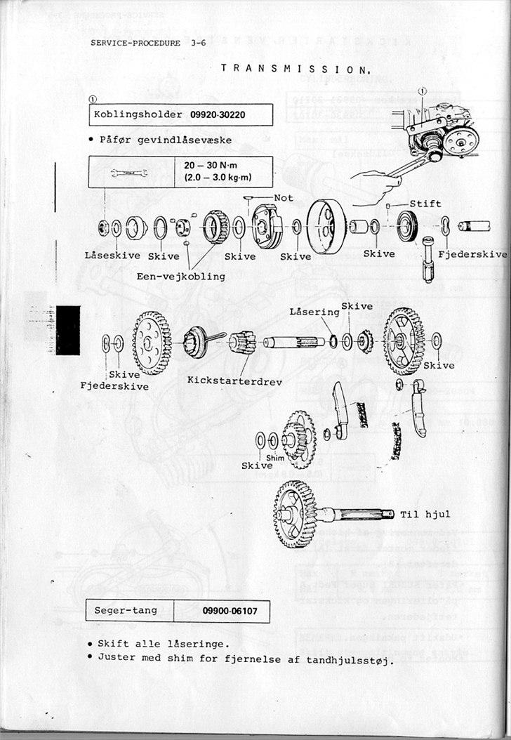 Suzuki FZ50 Service-Manual-DK billede 36