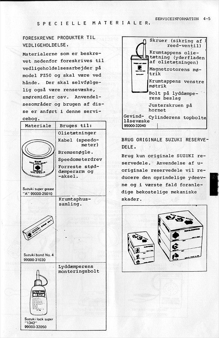 Suzuki FZ50 Service-Manual-DK billede 60