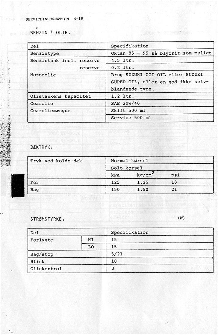 Suzuki FZ50 Service-Manual-DK billede 73