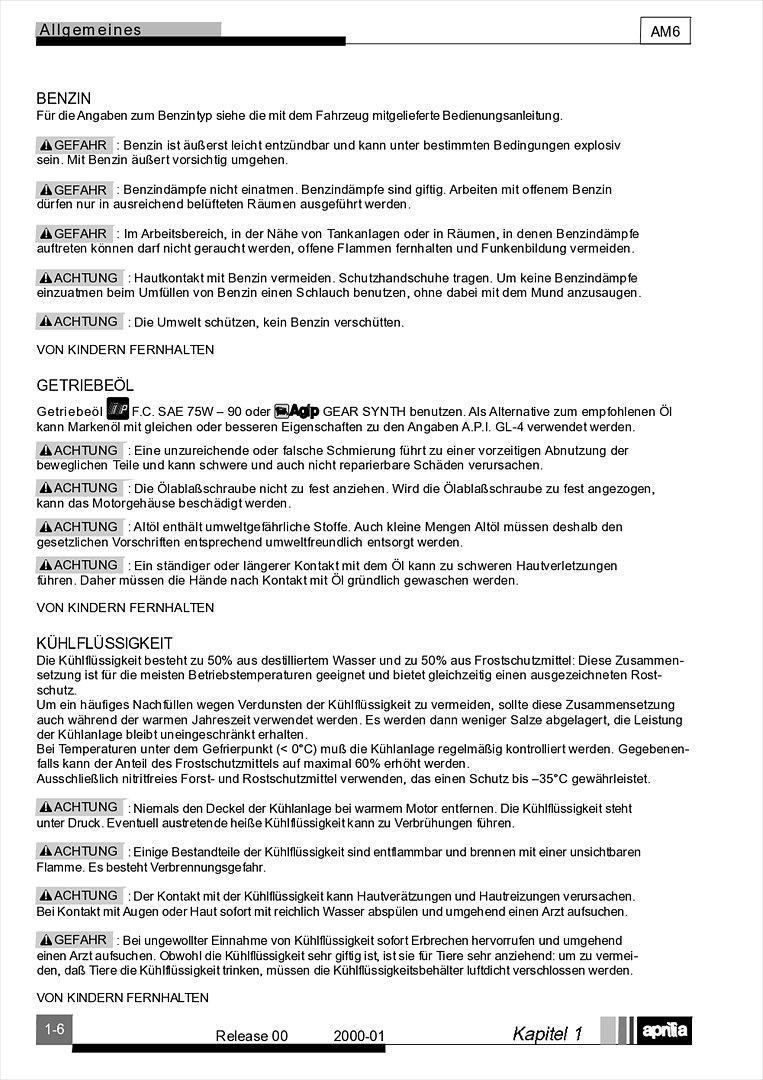 Motor Minarelli AM6 Werkstatthandbuch Deutsch aprilia beta rieju rs rr 50 billede 7