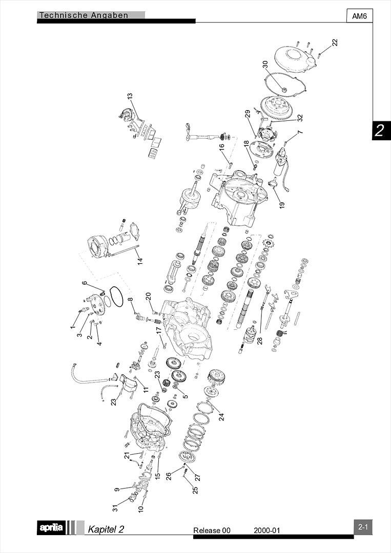 Motor Minarelli AM6 Werkstatthandbuch Deutsch aprilia beta rieju rs rr 50 billede 8