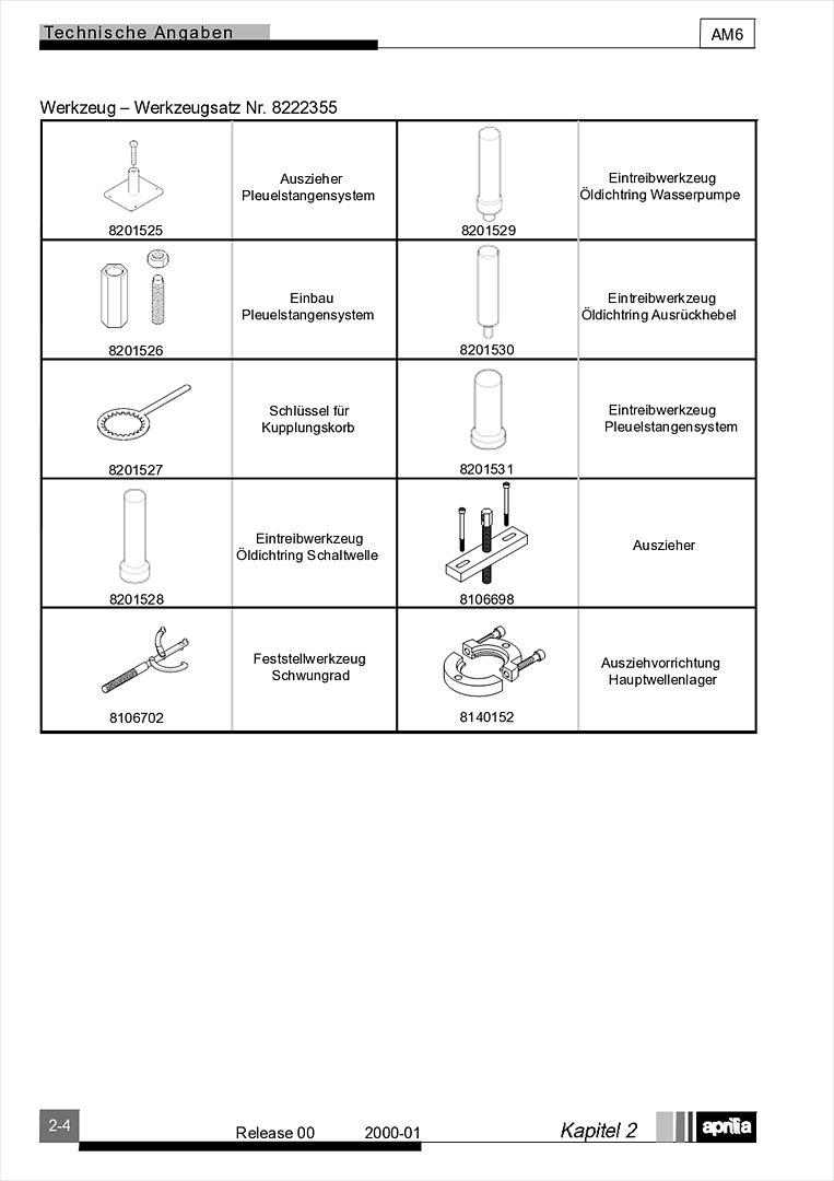 Motor Minarelli AM6 Werkstatthandbuch Deutsch aprilia beta rieju rs rr 50 billede 11