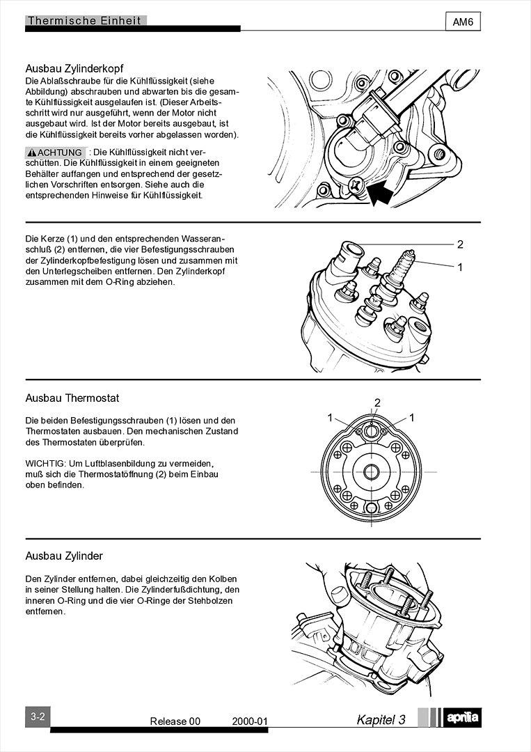 Motor Minarelli AM6 Werkstatthandbuch Deutsch aprilia beta rieju rs rr 50 billede 15