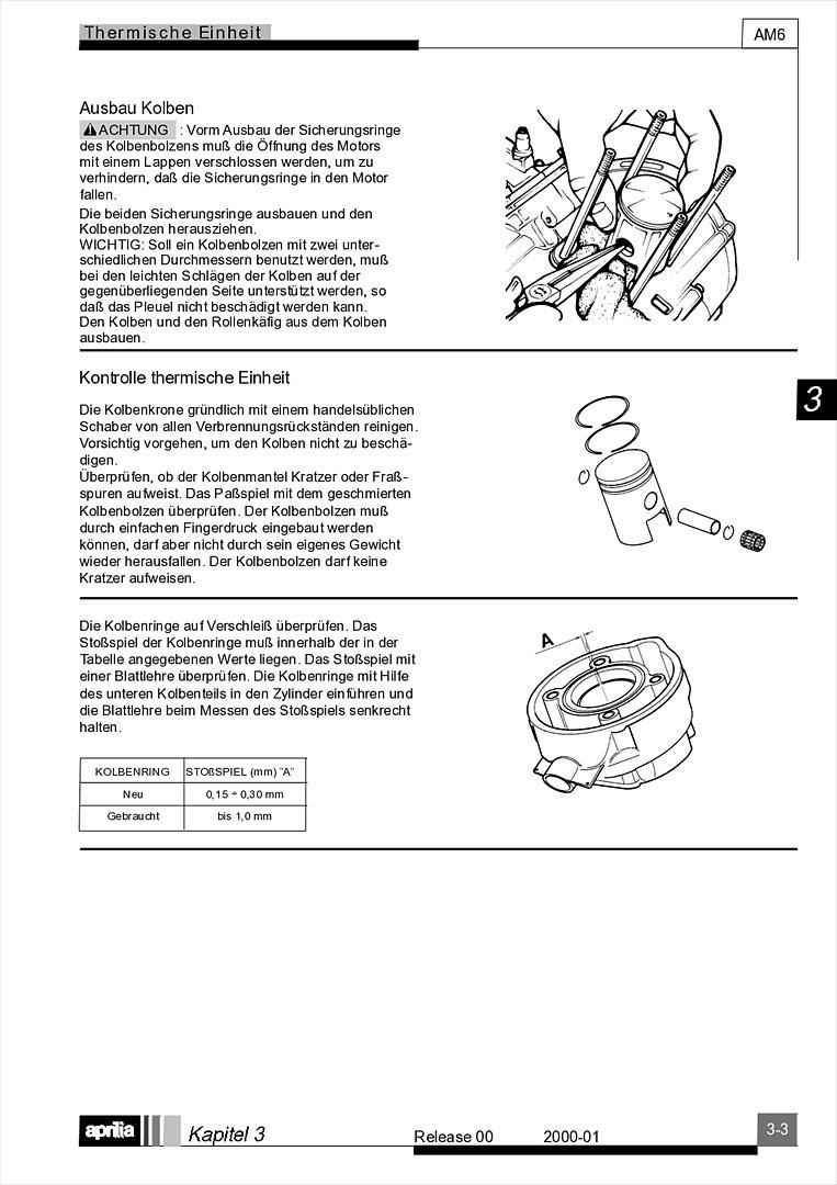 Motor Minarelli AM6 Werkstatthandbuch Deutsch aprilia beta rieju rs rr 50 billede 16