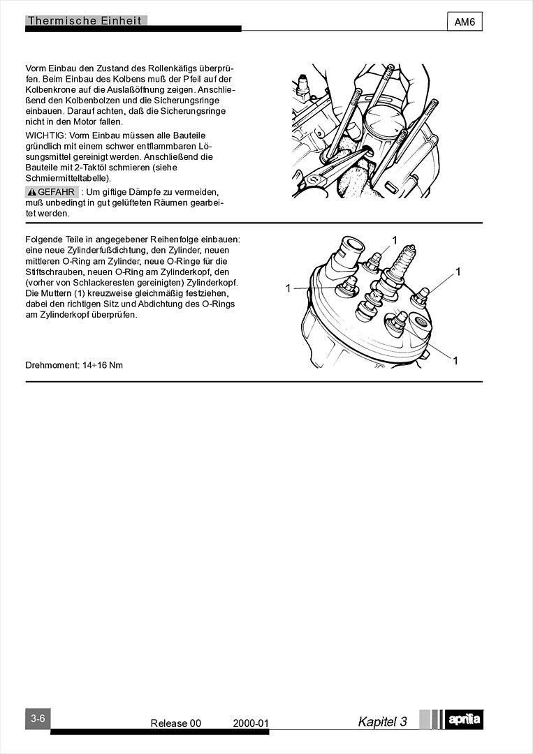 Motor Minarelli AM6 Werkstatthandbuch Deutsch aprilia beta rieju rs rr 50 billede 19