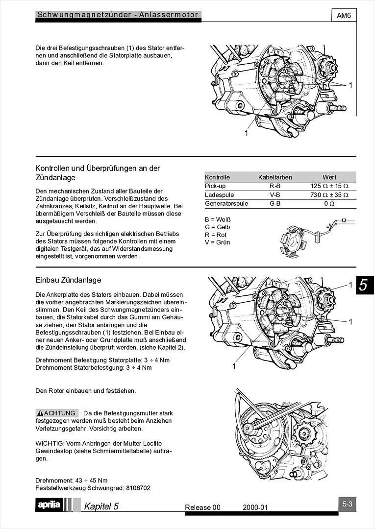 Motor Minarelli AM6 Werkstatthandbuch Deutsch aprilia beta rieju rs rr 50 billede 28