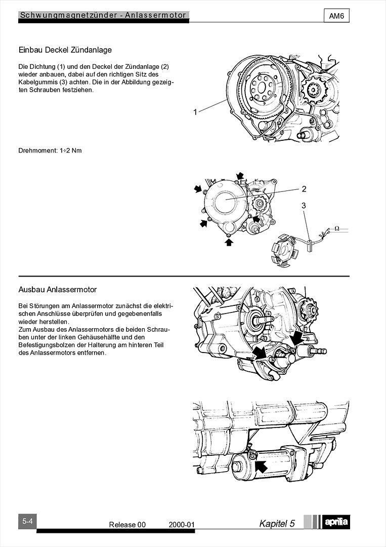 Motor Minarelli AM6 Werkstatthandbuch Deutsch aprilia beta rieju rs rr 50 billede 29