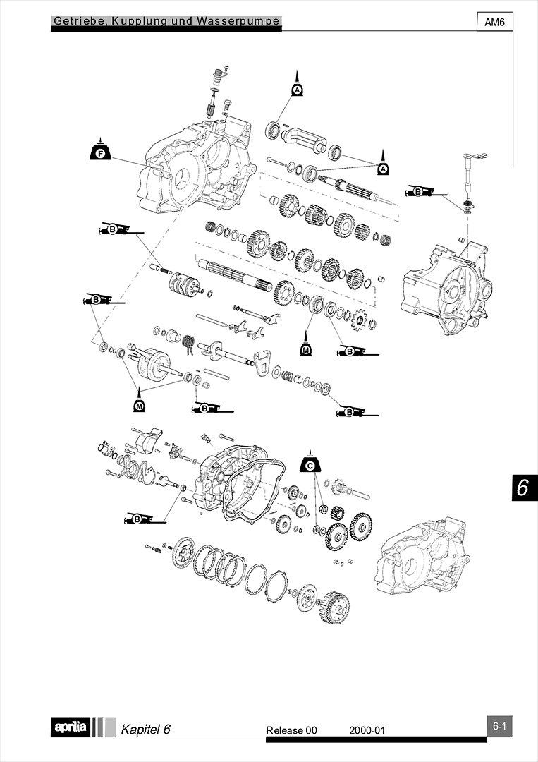 Motor Minarelli AM6 Werkstatthandbuch Deutsch aprilia beta rieju rs rr 50 billede 32