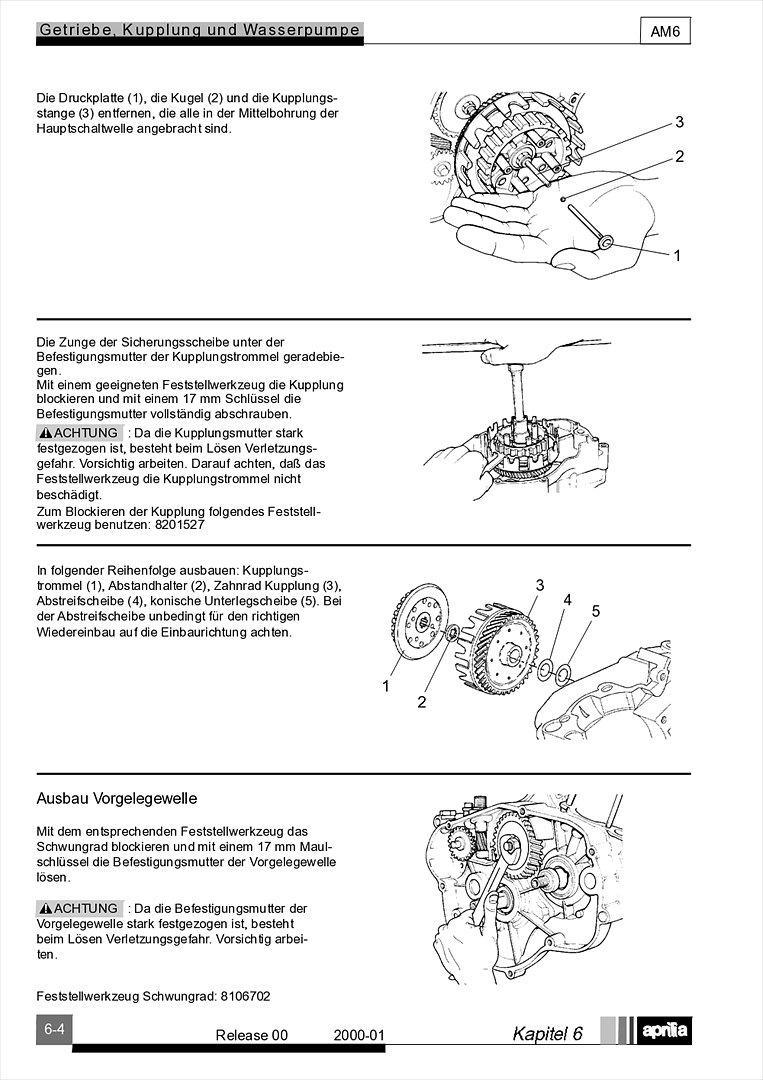 Motor Minarelli AM6 Werkstatthandbuch Deutsch aprilia beta rieju rs rr 50 billede 35