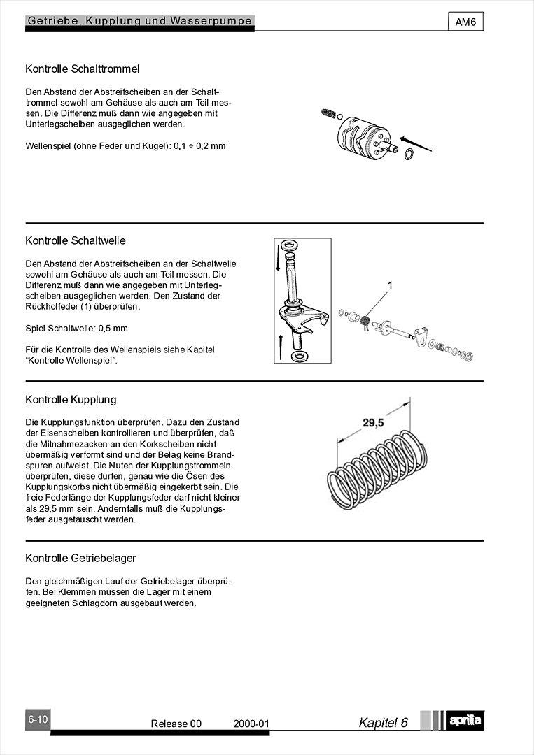 Motor Minarelli AM6 Werkstatthandbuch Deutsch aprilia beta rieju rs rr 50 billede 41