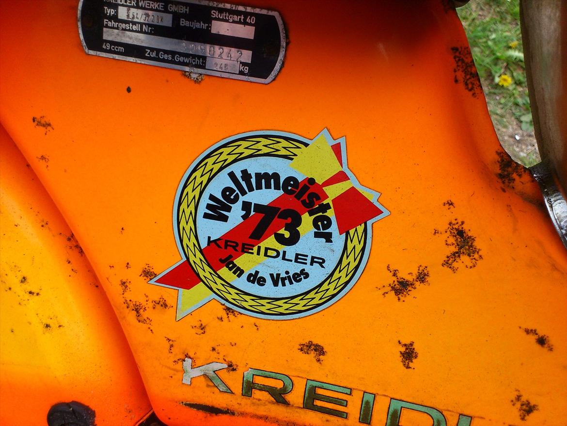 Kreidler Florett RS 1974. - Nogen der har kenskab til dette klistermærke? Er det mon noget maskinen er solgt med oprindeligt? billede 8