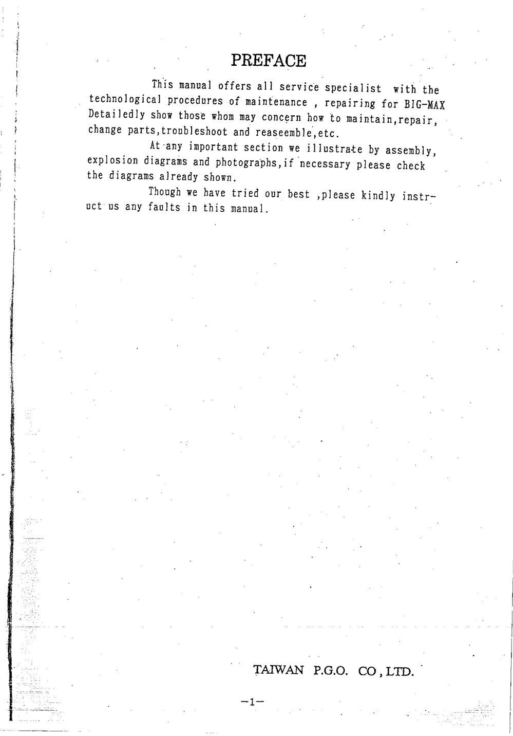 PGO BIG MAX Service Manual billede 2