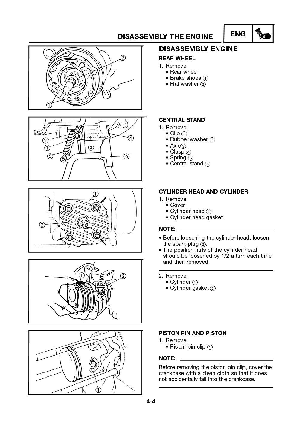 Yamaha Neos (YN50) 2002 Service Manual billede 55