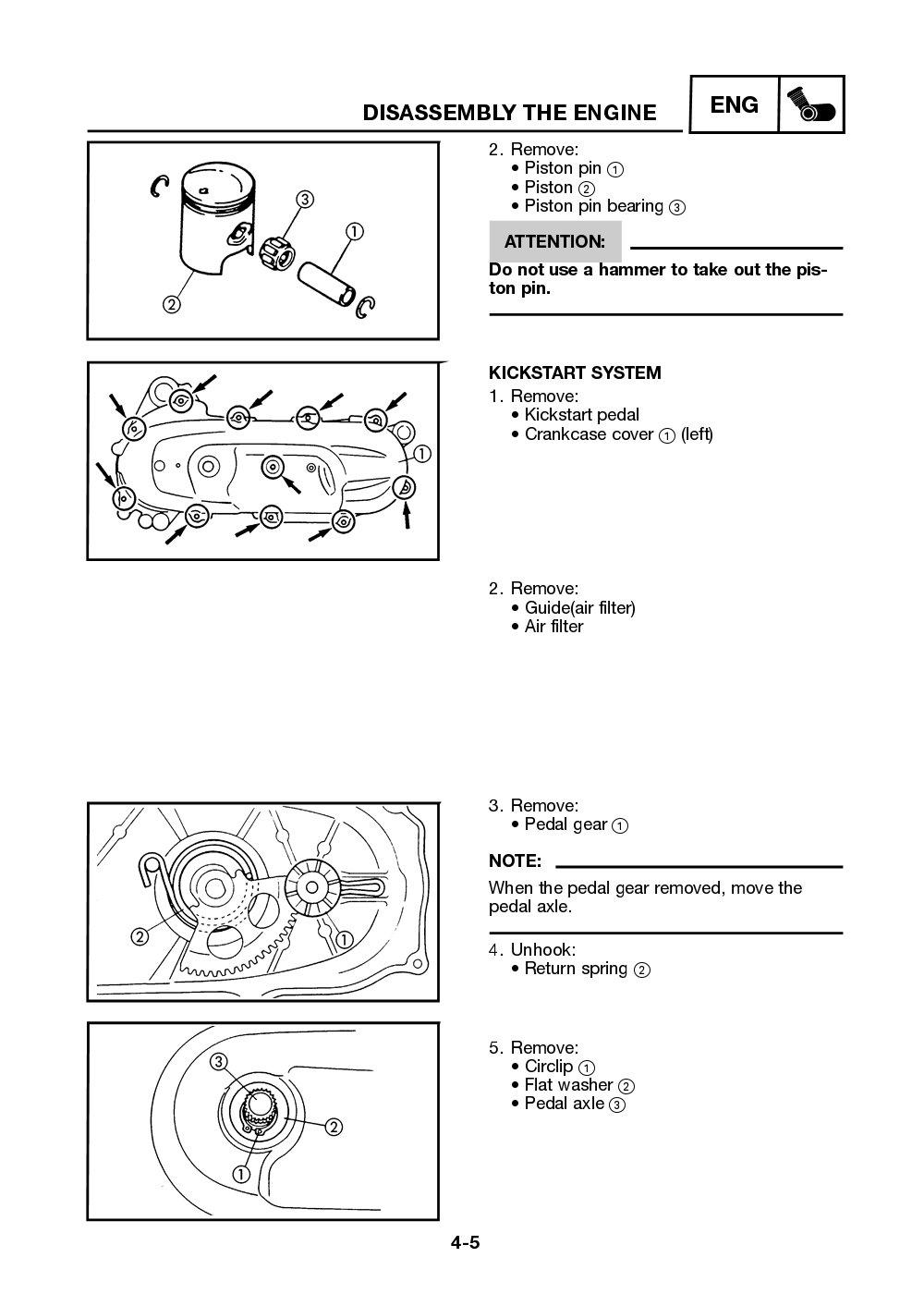 Yamaha Neos (YN50) 2002 Service Manual billede 56