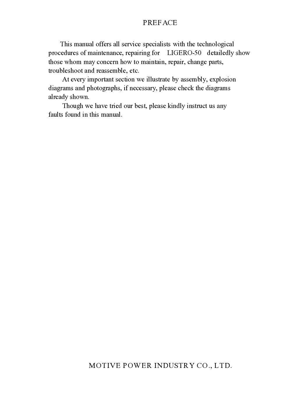 PGO Ligero Service Manual billede 1