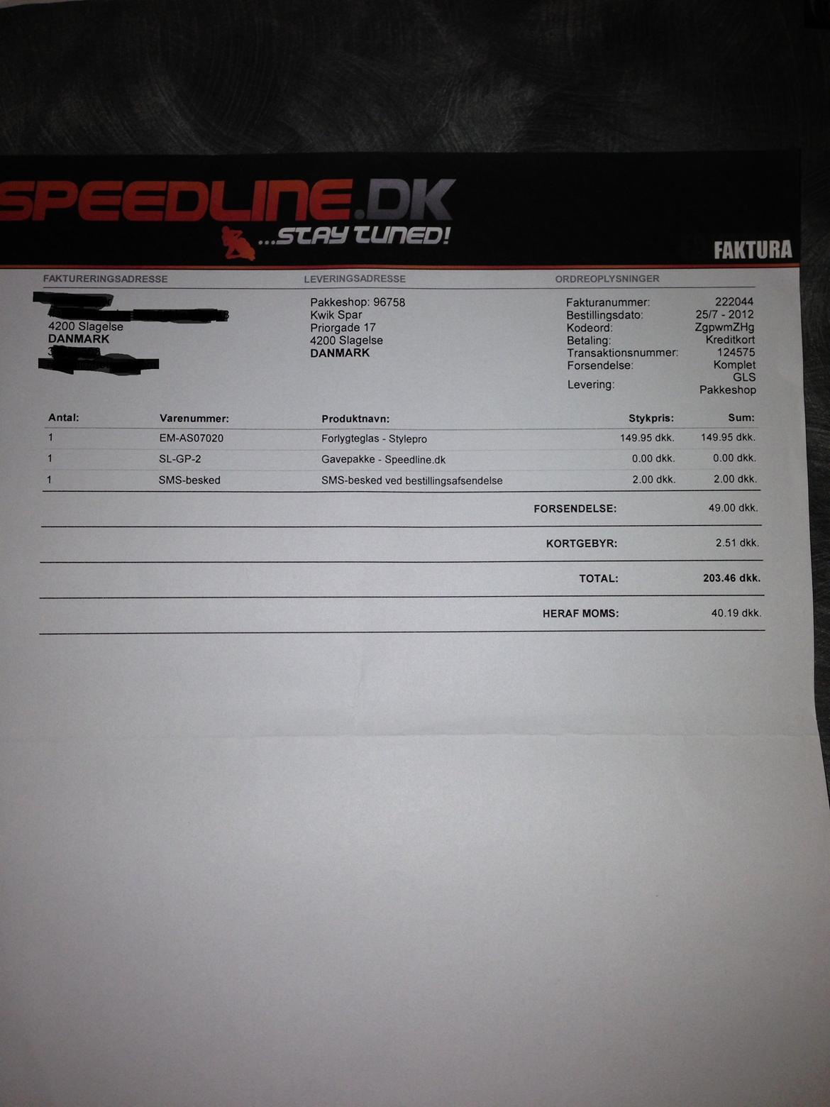 faktura på sonic R/T billede 1