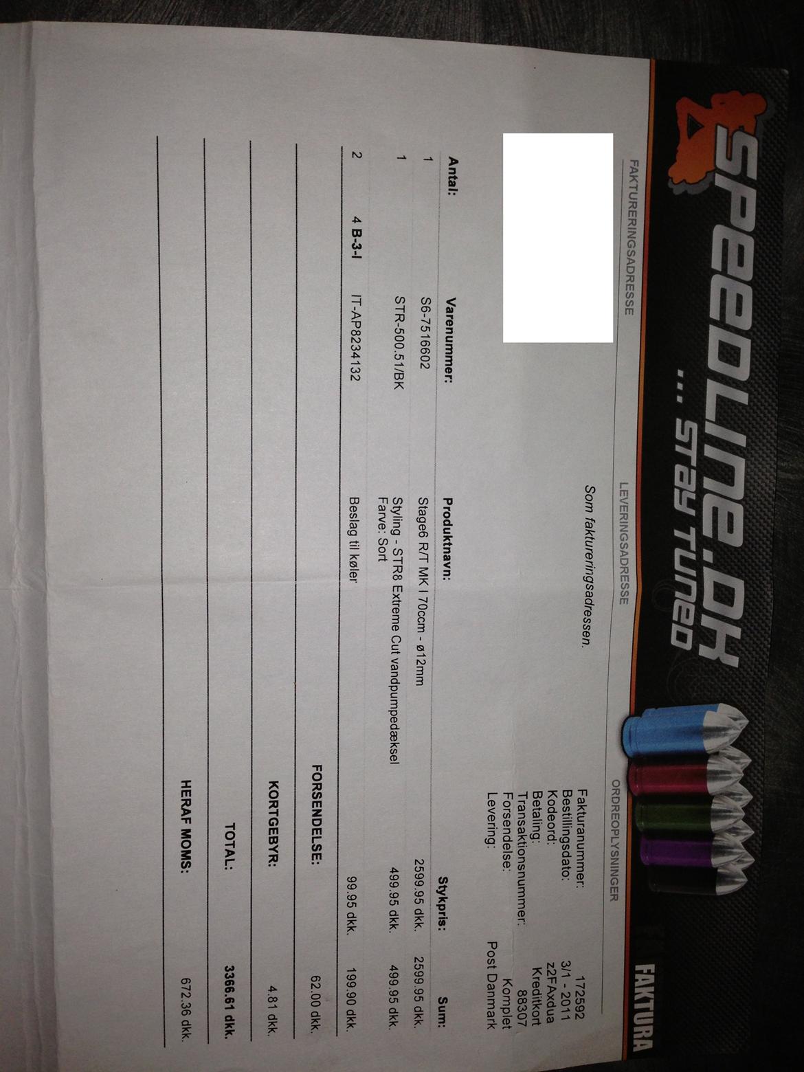 faktura på sonic R/T billede 2