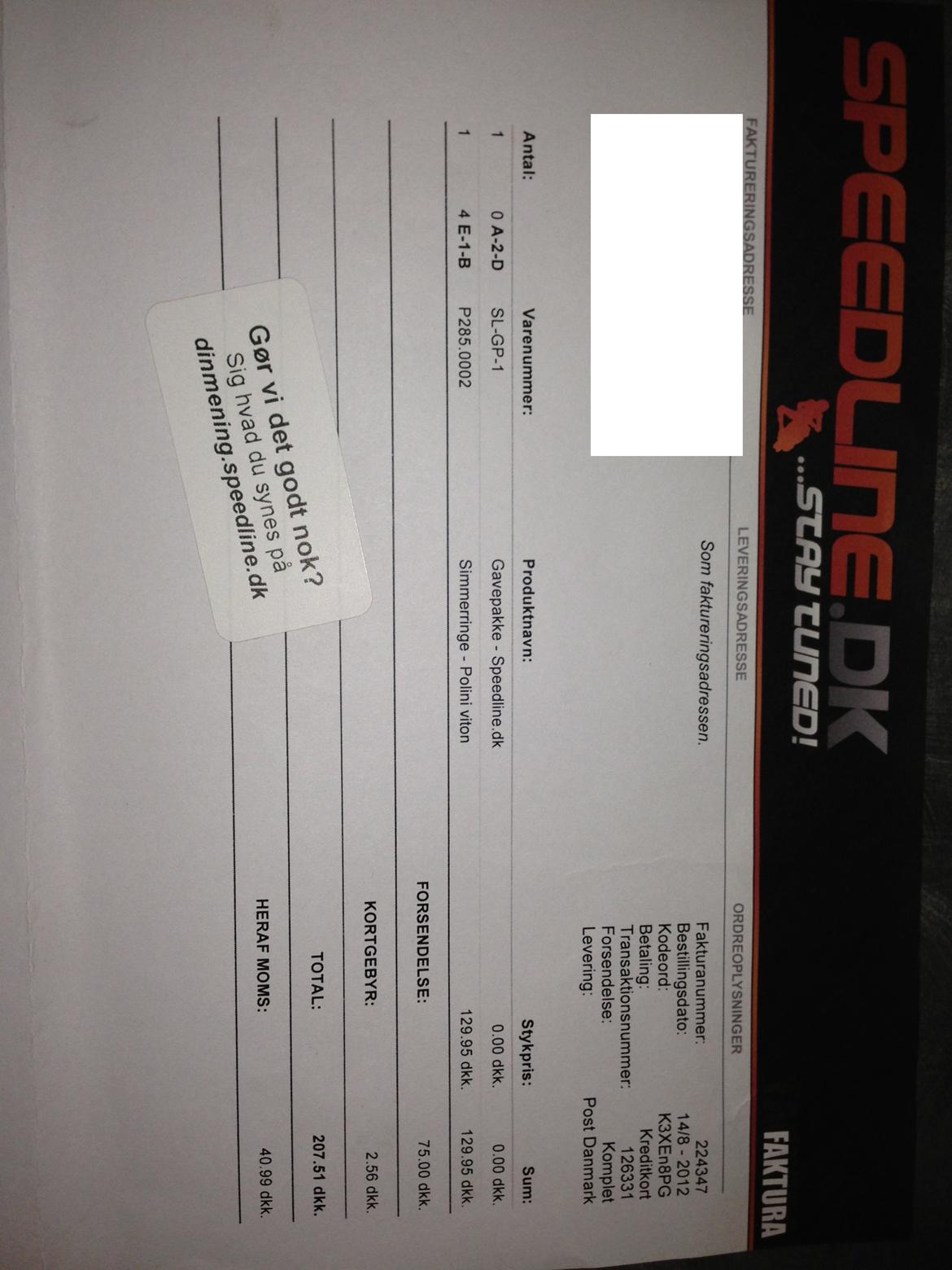 faktura på sonic R/T billede 15