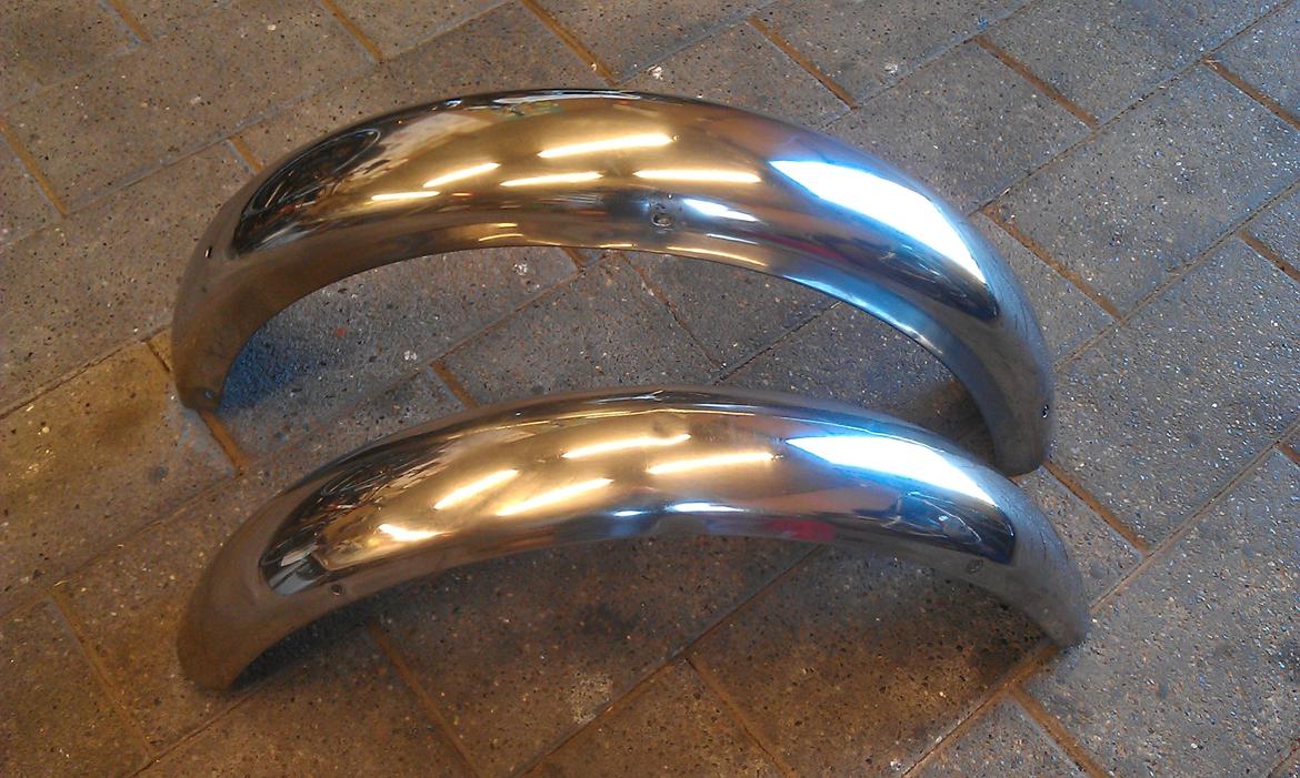 Puch Monza 3 Gear ´77 projekt - Fik pudset skærme op igen billede 16