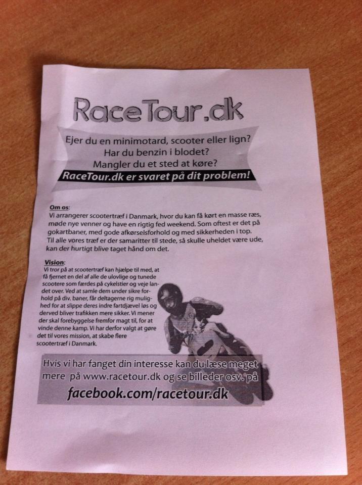 Racetour Flyer! LÆÆS!  billede 1