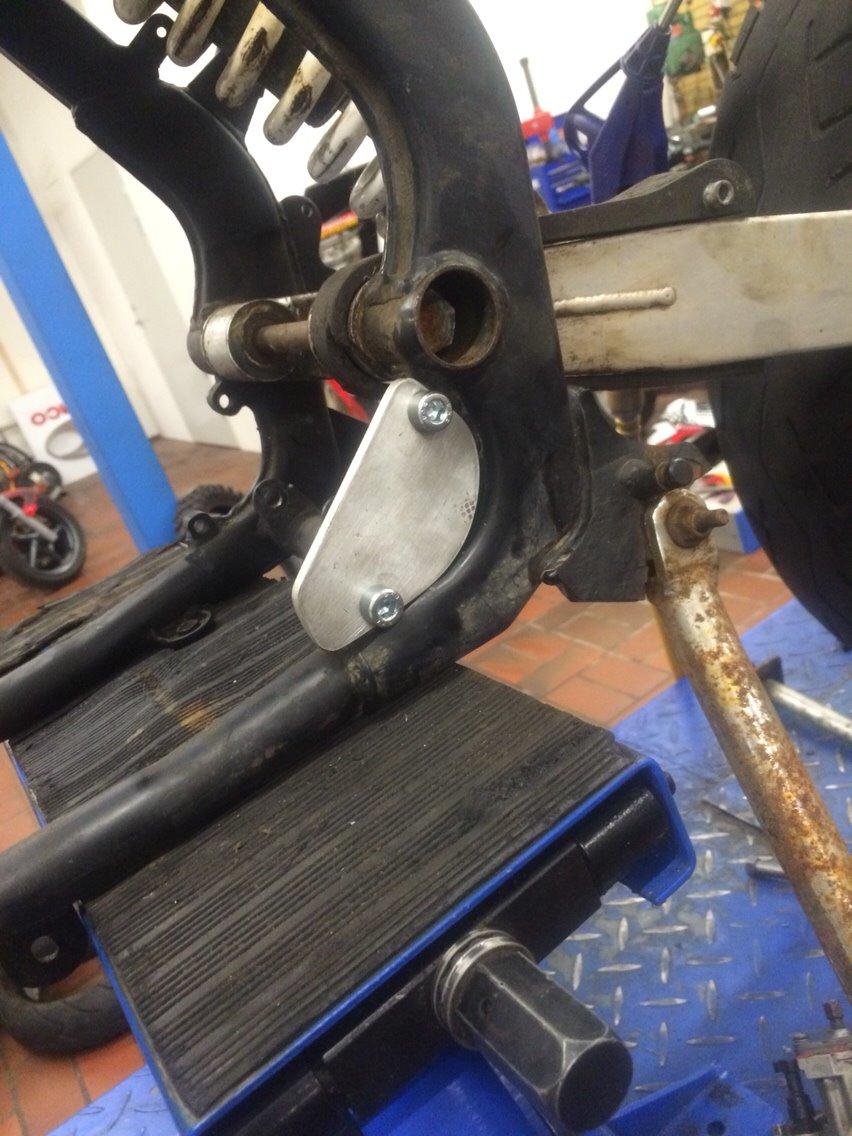 Aprilia Rs50 - Cpi SM Italkit tuning. - fodhvilere fulgte ikke med. så måtte igang med at lave noget. billede 6