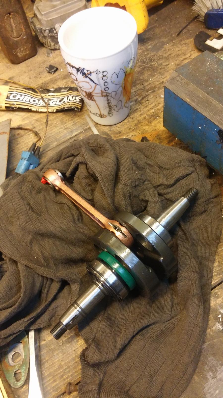 Puch rough rider / magnum / pionier. Renovering - ny krumtap lejer og simmerringe billede 10